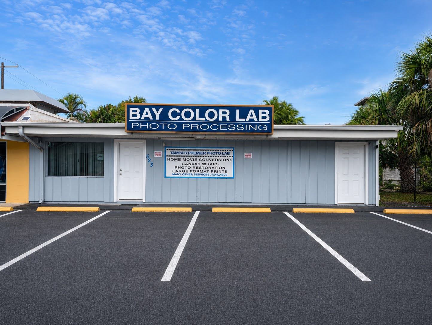 Bay Color Photo Lab storefront at 523 S. MacDill Ave, Tampa